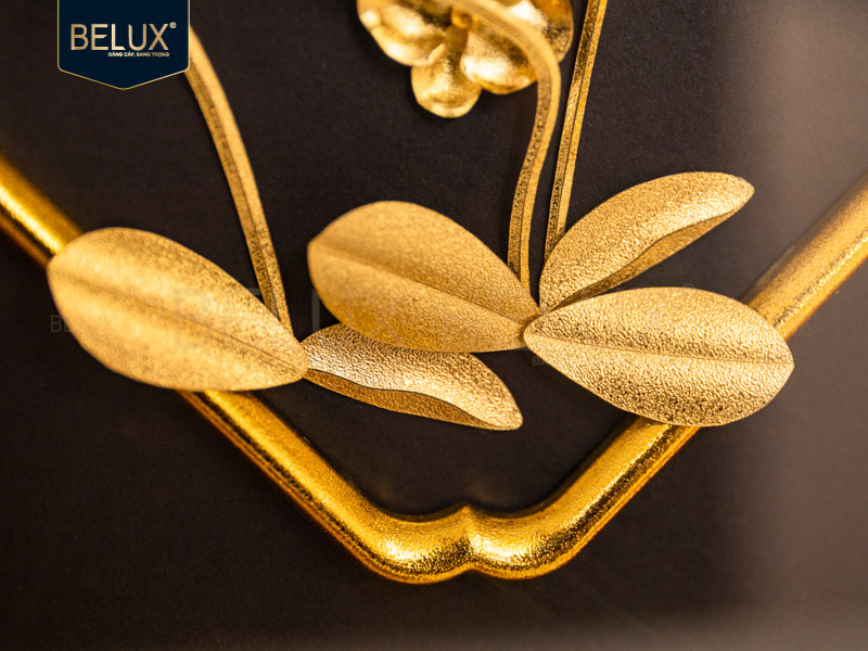 Tranh Hoa Lan Dát Vàng 24K- 23x23 cm